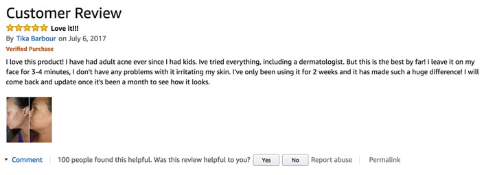 Humane acne wash customer review